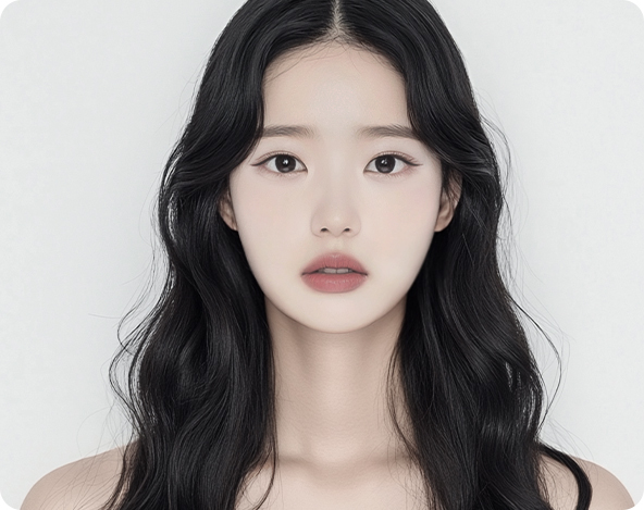 흐릿한 얼굴의 모델사진