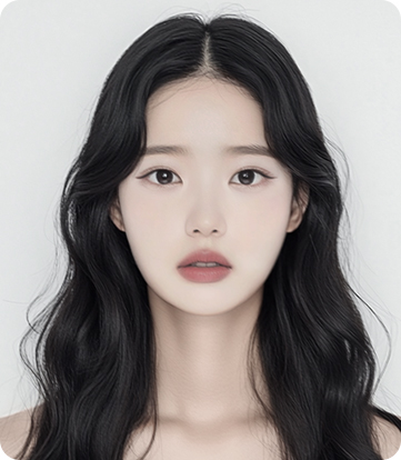 흐릿한 얼굴의 모델사진