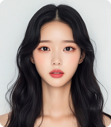 선명한 얼굴의 모델사진